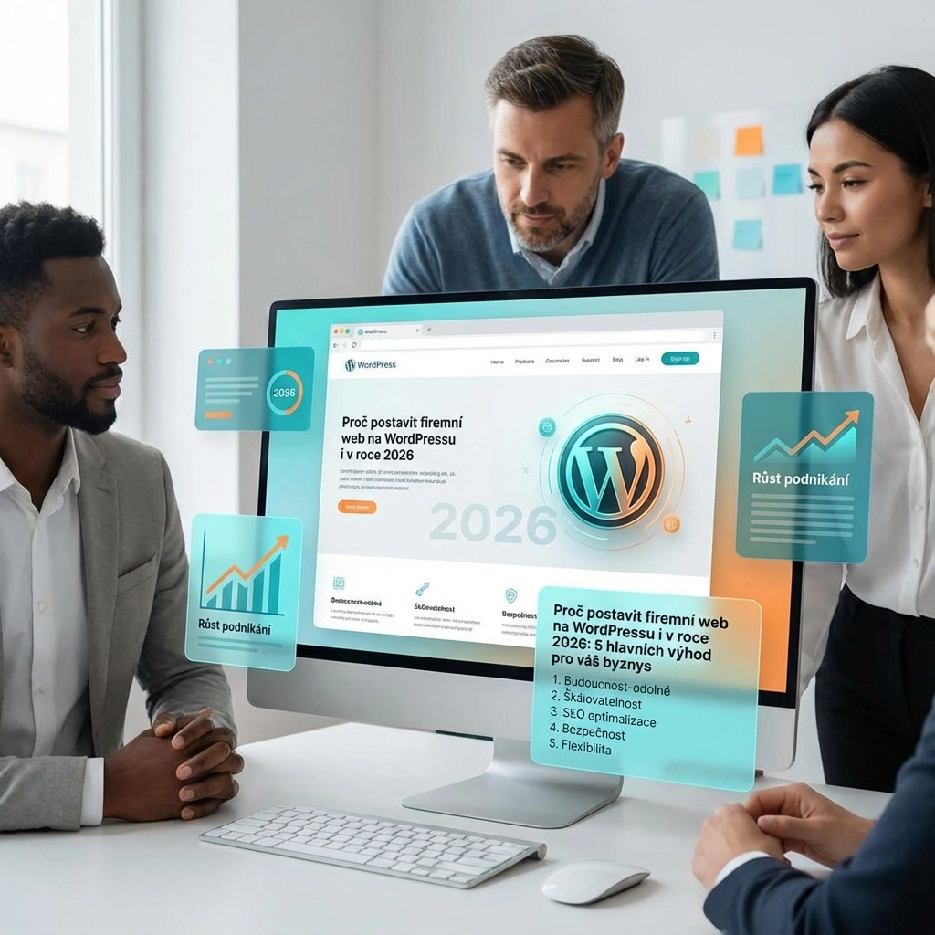 Ilustrační obrázek blogu proč postavit firemní web na wordpressu